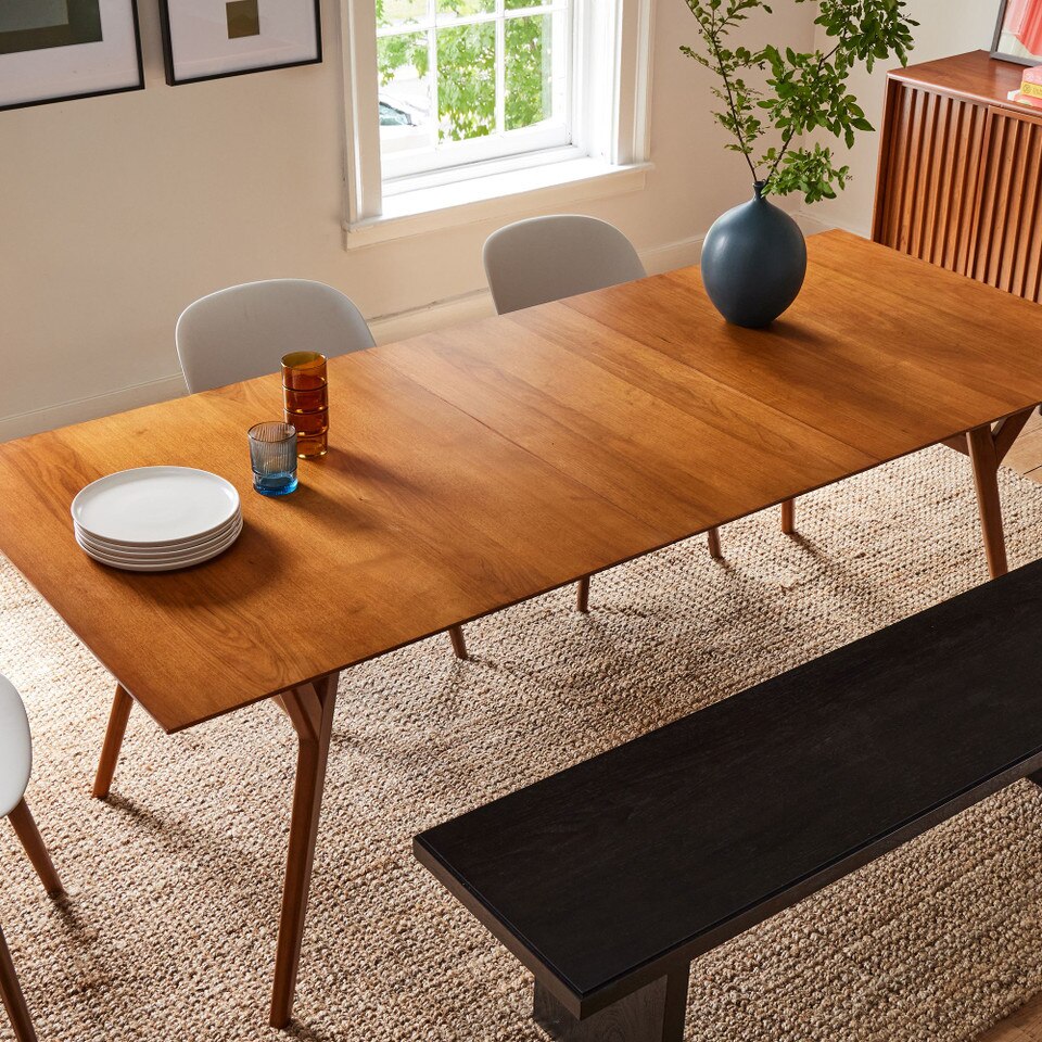 Mid-Century Expandable Dining Table (99 cm − 234 cm) - West Elm Australia